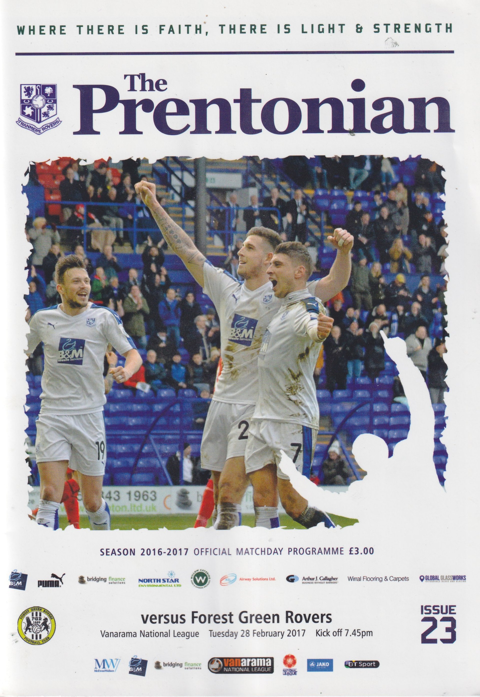 Tranmere Rovers v Forest Green Rovers match programme